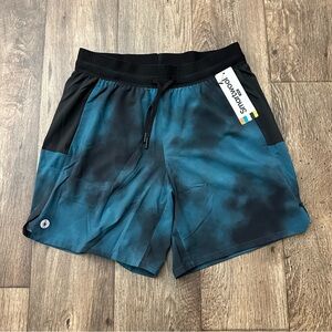 Smartwool Active Shorts Mens Size S Blue Black Merino Wool Blend Lining